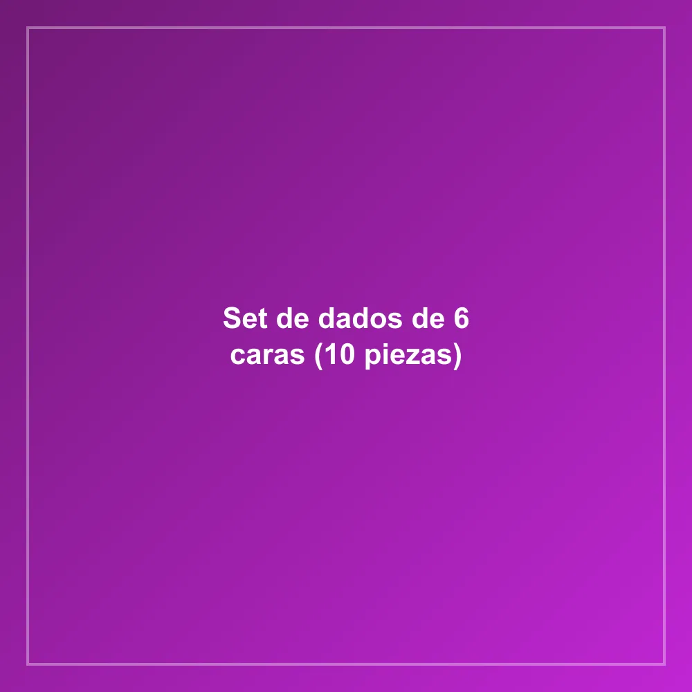 Set de dados de 6 caras (10 piezas)